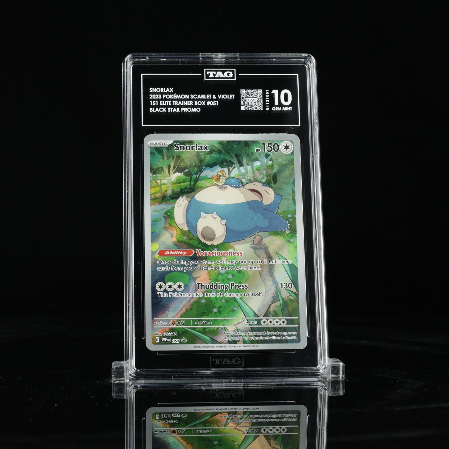 2023 Pokémon Scarlet & Violet Black Star Promos 151 Elite Trainer Box 051 Snorlax - TAG GEM MINT 10