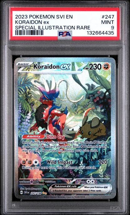 2023 POKEMON SVI EN-SCARLET & VIOLET 247 KORAIDON EX SPECIAL ILLUSTRATION RARE - PSA MINT 9