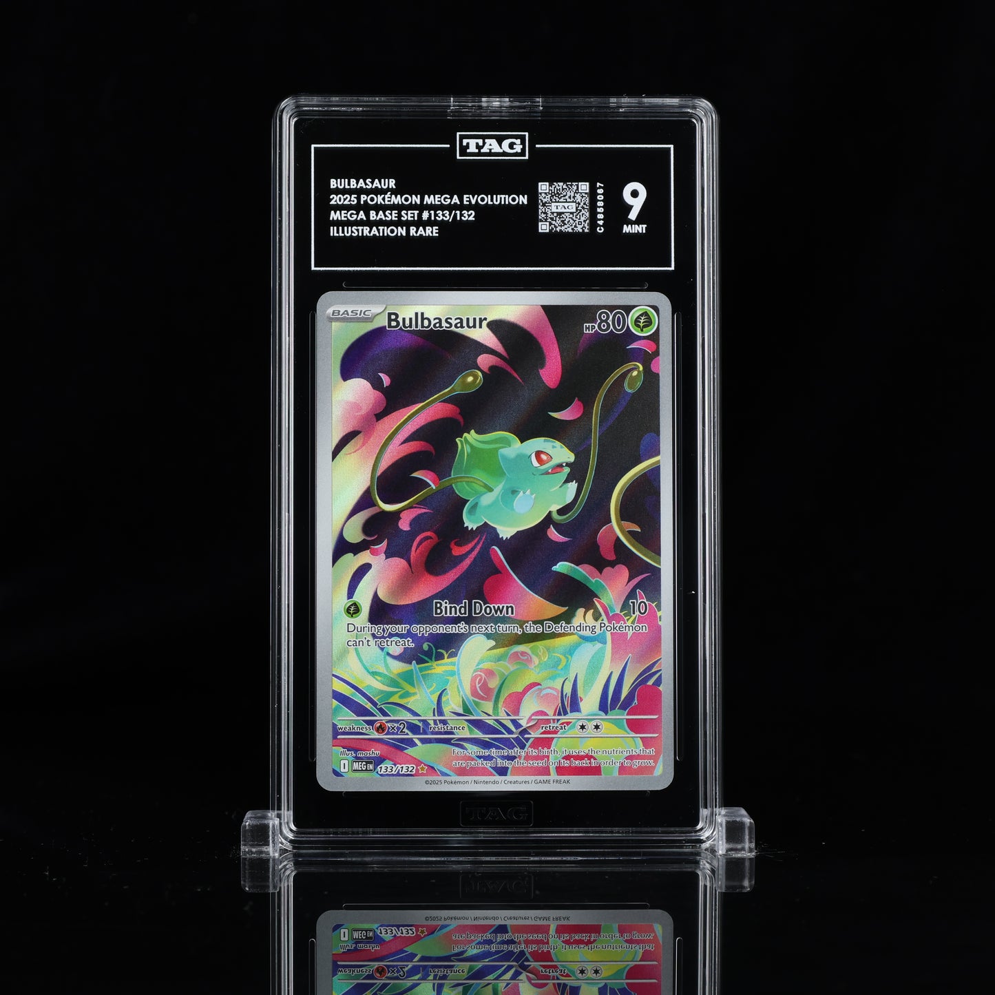 2025 Pokémon Mega Evolution #133/132 Bulbasaur - TAG 9 MINT