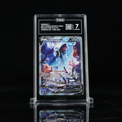 2022 Pokémon Sword & Shield Brilliant Stars 156/172 Lumineon V Full Art - Ultra Rare - TAG NEAR MINT 7