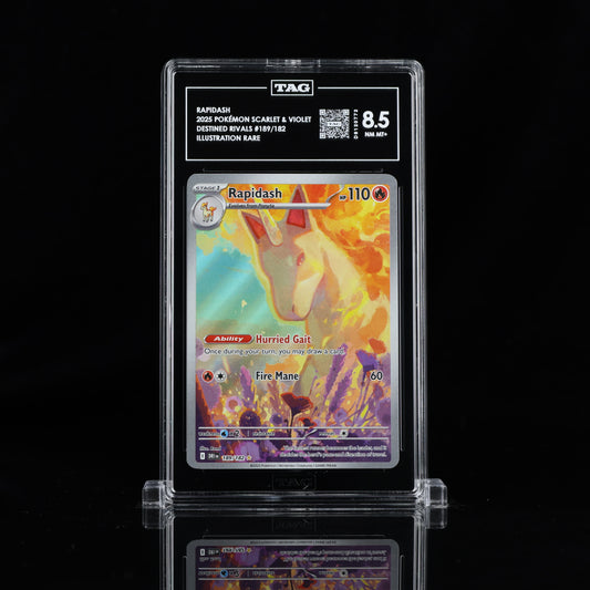 2025 Pokémon Scarlet & Violet #189/182 Rapidash - TAG 8.5 NM MT+