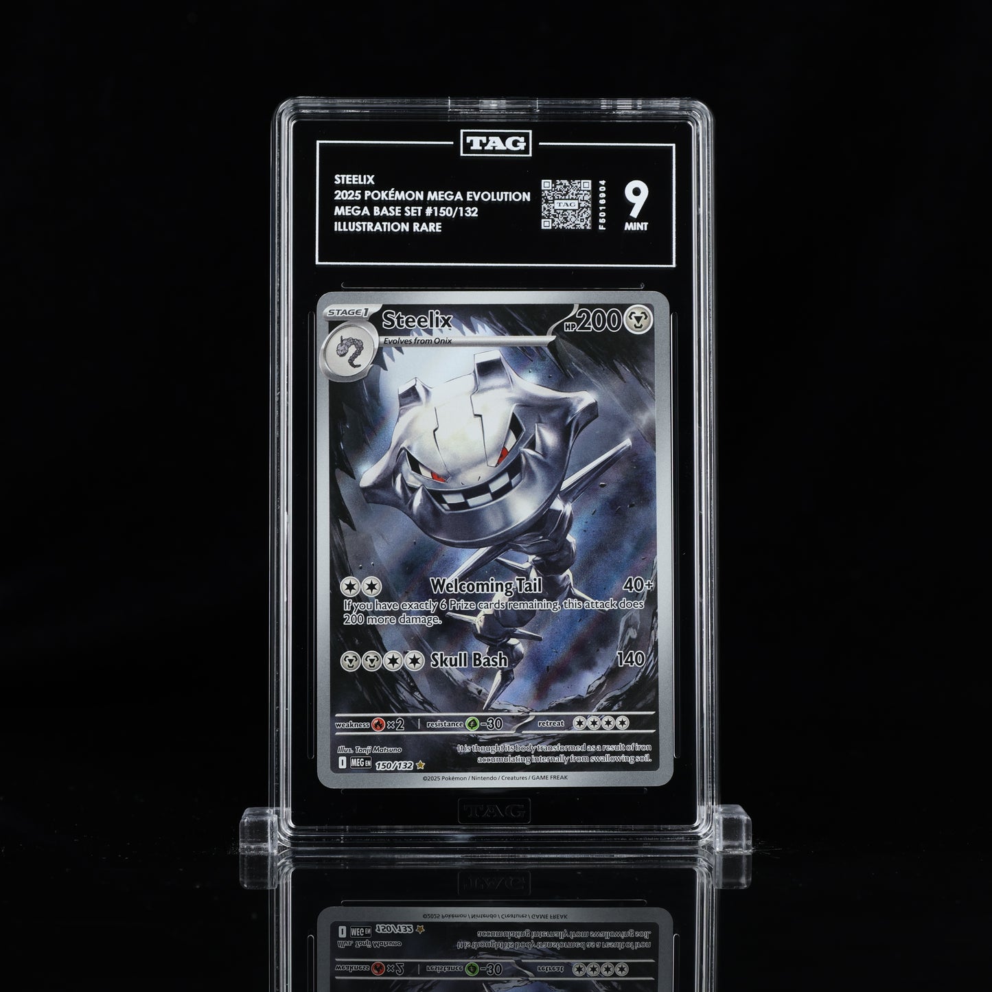 2025 Pokémon Mega Evolution #150/132 Steelix - TAG 9 MINT