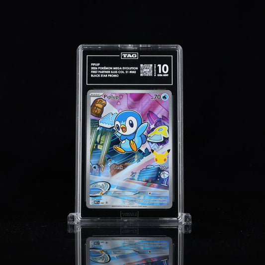 2026 Pokémon Mega Evolution Black Star Promos #042 Piplup - TAG 10 GEM MINT