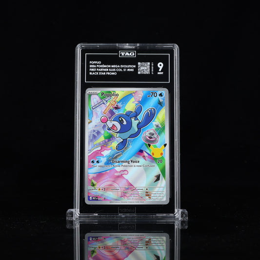2026 Pokémon Mega Evolution Black Star Promos #045 Popplio - TAG 9 MINT