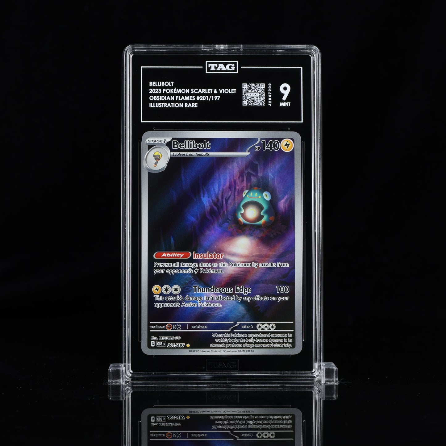 2023 Pokémon Scarlet & Violet #201/197 Bellibolt - TAG 9 MINT