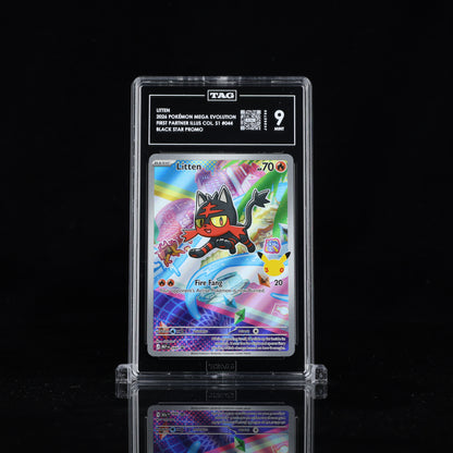 2026 Pokémon Mega Evolution Black Star Promos #044 Litten - TAG 9 MINT