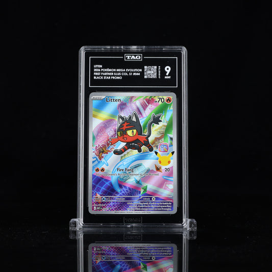 2026 Pokémon Mega Evolution Black Star Promos #044 Litten - TAG 9 MINT
