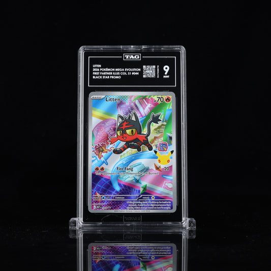 2026 Pokémon Mega Evolution Black Star Promos #044 Litten - TAG 9 MINT
