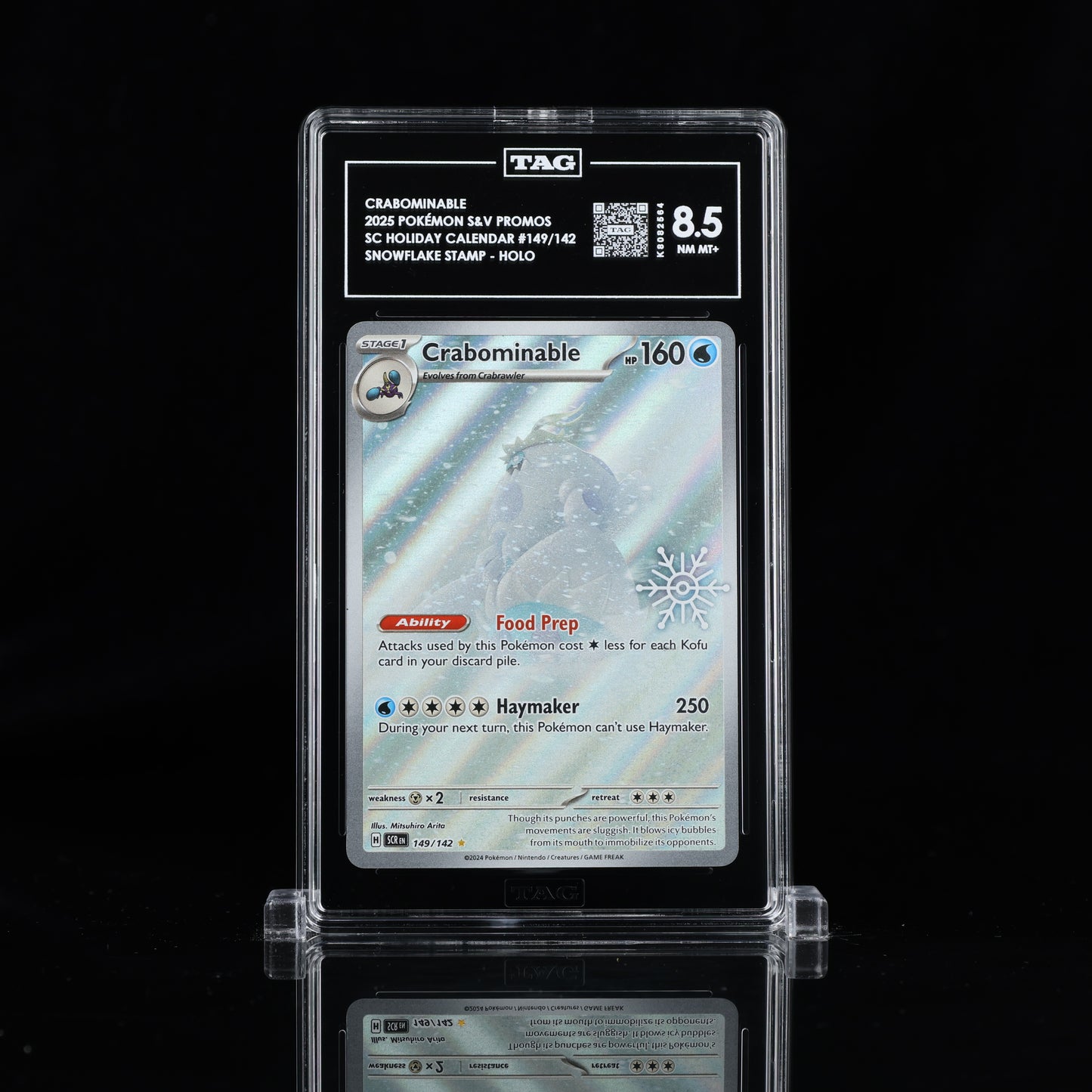 2025 Pokémon Scarlet & Violet Promos #149/142 Crabominable - TAG 8.5 NM MT+
