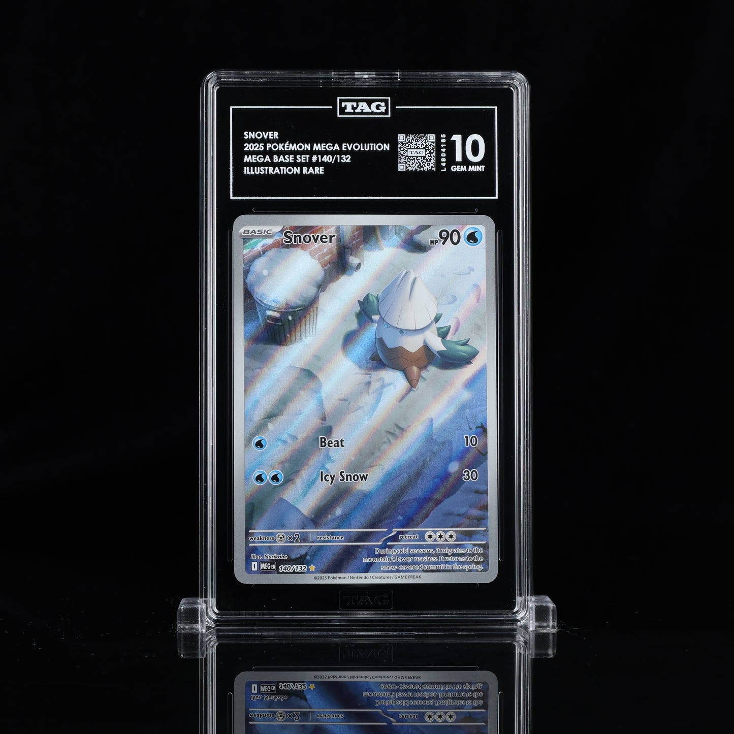 2025 Pokémon Mega Evolution #140/132 Snover - TAG 10 GEM MINT