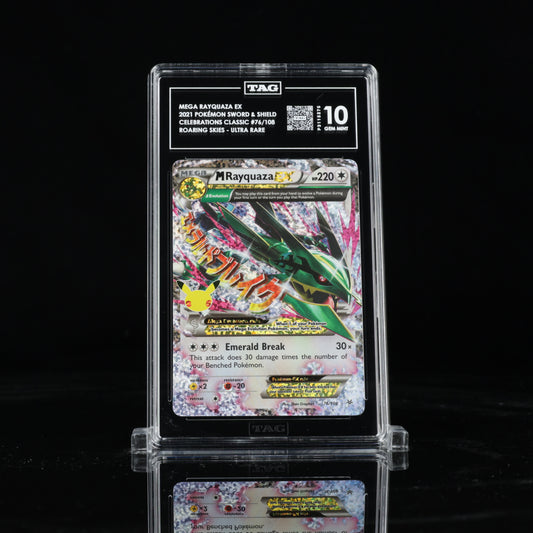 2021 Pokémon Sword & Shield Celebrations Classic Collection 76/108 Mega Rayquaza EX Roaring Skies - Holo - TAG GEM MINT 10