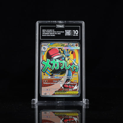 2026 Pokémon Mega Evolution Black Star Promos #033 Mega Lucario ex - TAG 10 GEM MINT