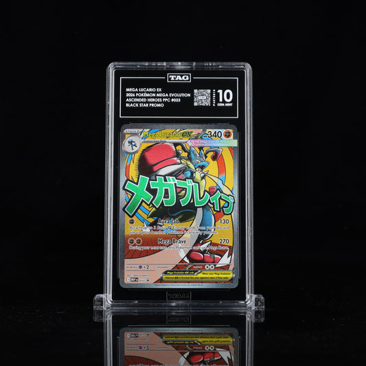 2026 Pokémon Mega Evolution Black Star Promos #033 Mega Lucario ex - TAG 10 GEM MINT
