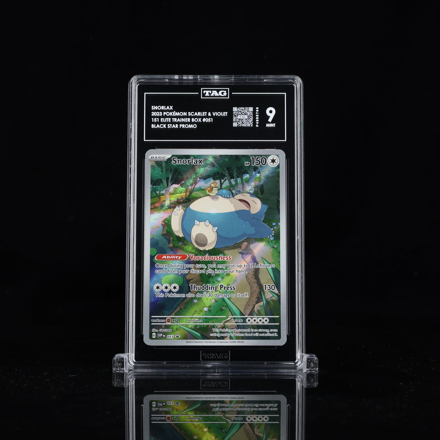 2023 Pokémon Scarlet & Violet Black Star Promos #051 Snorlax - TAG 9 MINT