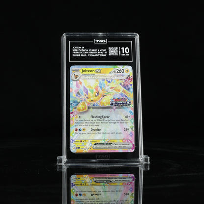 2025 Pokémon Scarlet & Violet Prismatic Evolutions Surprise Box 030/131 Jolteon ex Double Rare - "Prismatic Evolutions" Stamp - TAG GEM MINT 10
