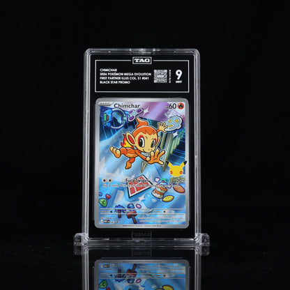 2026 Pokémon Mega Evolution Black Star Promos #041 Chimchar - TAG 9 MINT