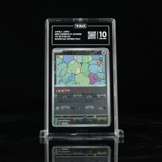 2023 Pokémon Scarlet & Violet Japanese 151 132/165 メタモン Ditto Master Ball Reverse Holo - TAG GEM MINT 10