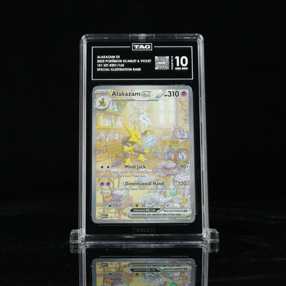 2023 Pokémon Scarlet & Violet 151 201/165 Alakazam ex Special Illustration Rare - TAG GEM MINT 10