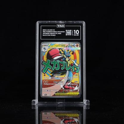 2026 Pokémon Mega Evolution Black Star Promos #033 Mega Lucario ex - TAG 10 GEM MINT