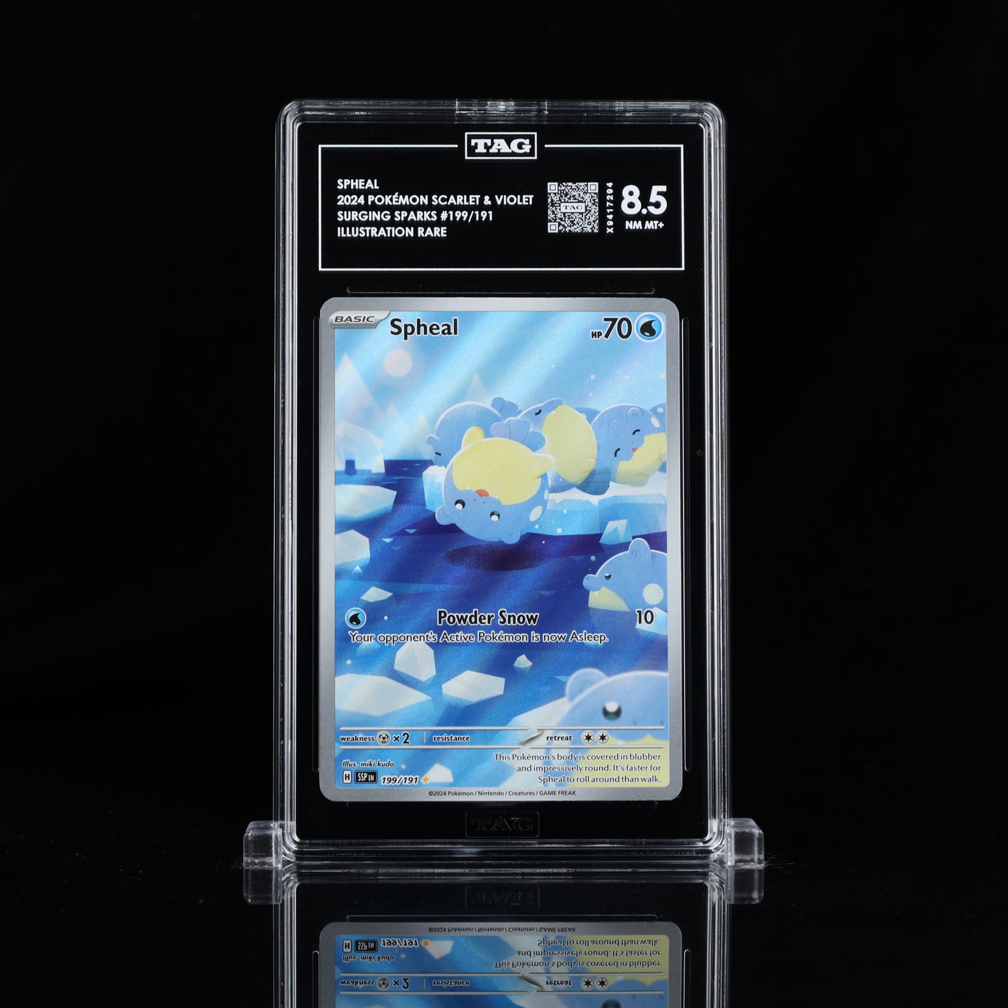 2024 Pokémon Scarlet & Violet #199/191 Spheal - TAG 8.5 NM MT+