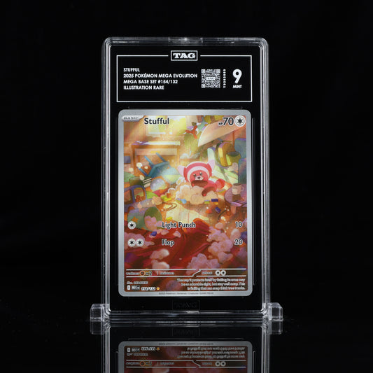 2025 Pokémon Mega Evolution #154/132 Stufful - TAG 9 MINT