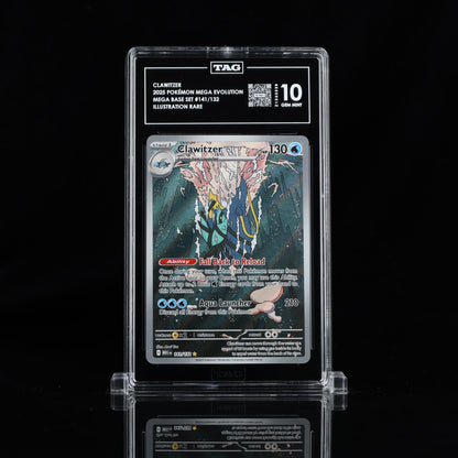 2025 Pokémon Mega Evolution #141/132 Clawitzer - TAG 10 GEM MINT