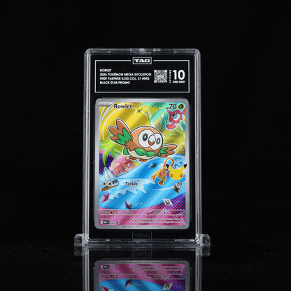 2026 Pokémon Mega Evolution Black Star Promos #043 Rowlet - TAG 10 GEM MINT